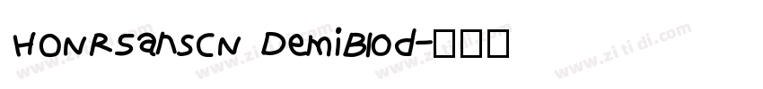 HONRSansCN DemiBlod字体转换